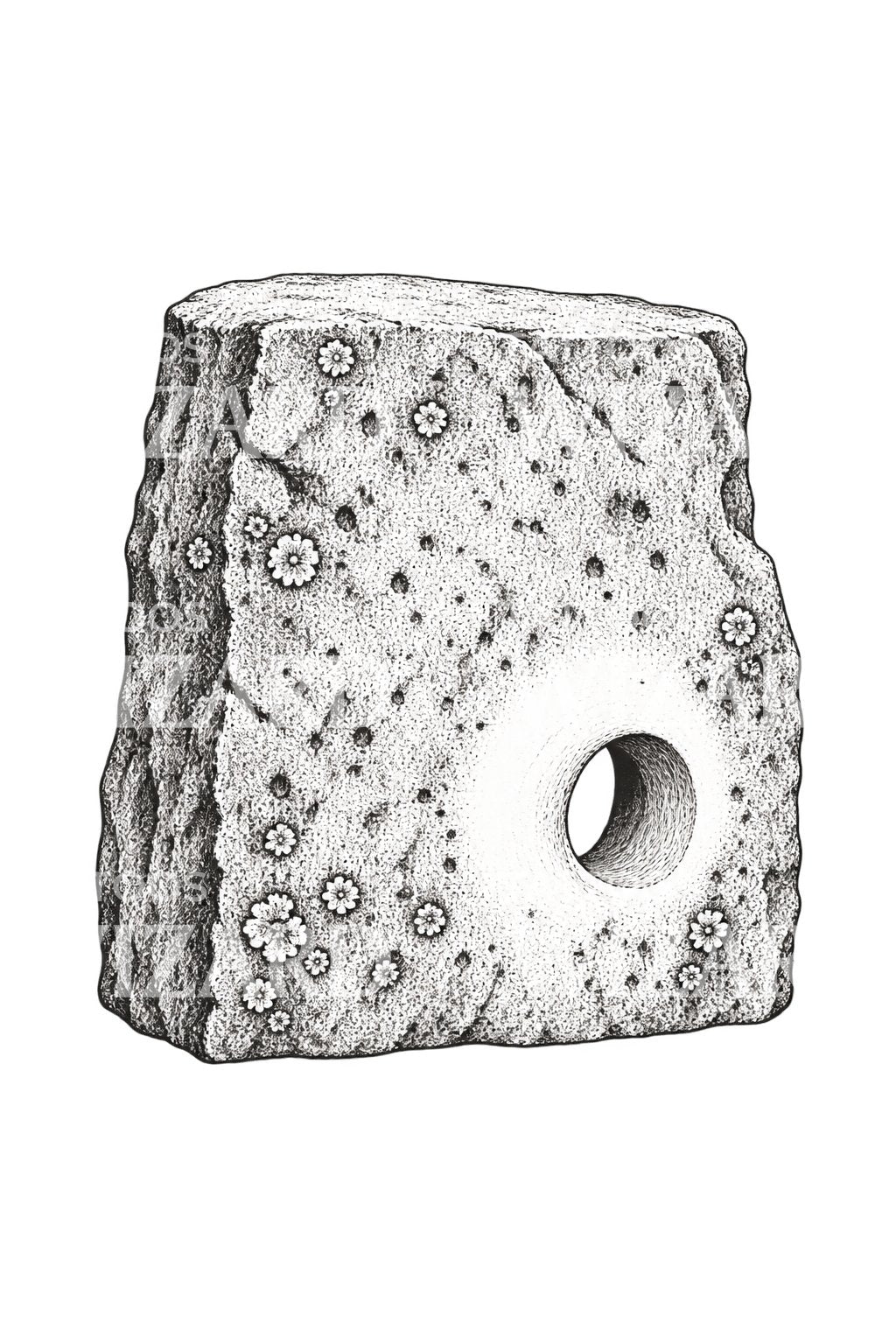 Diseño de tatuaje Piedra de juramento perforada