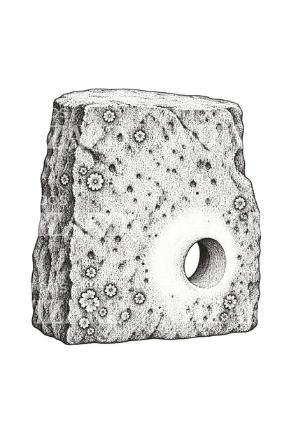 Diseño de tatuaje Piedra de juramento perforada