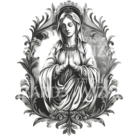 Holy Mary, Mother of God Tattoo Design