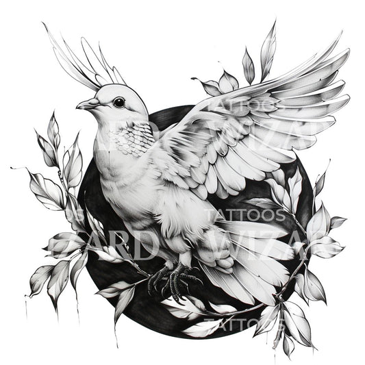 Holy Spirit Peace Dove Tattoo Design
