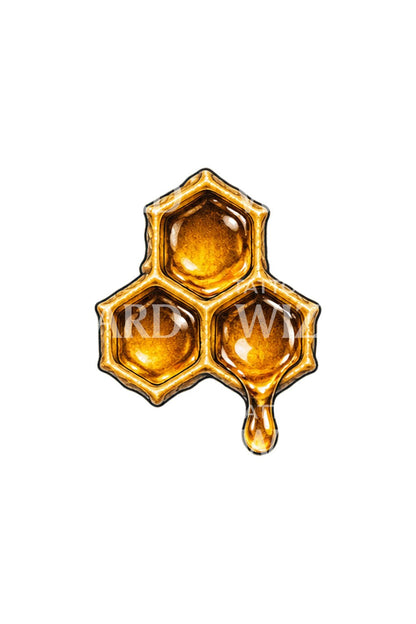 Honeycomb with Dripping Honey Micro Tattoo Idea