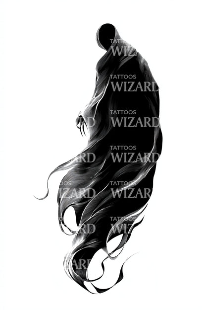 Hooded Phantom Figure Tattoo Design