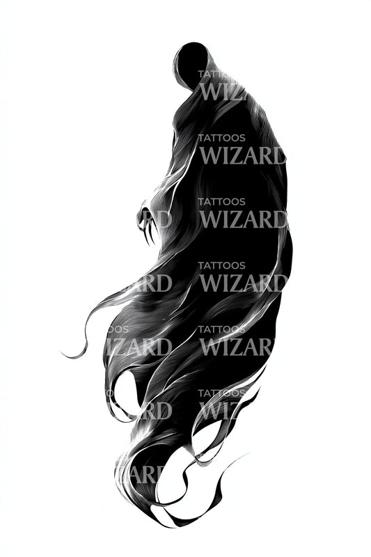 Hooded Phantom Figure Tattoo Design