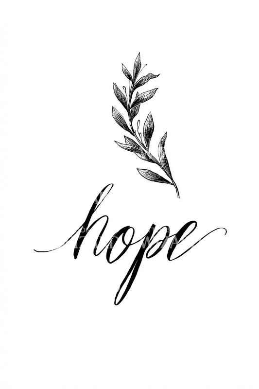 Hope Elegant Script Tattoo Design
