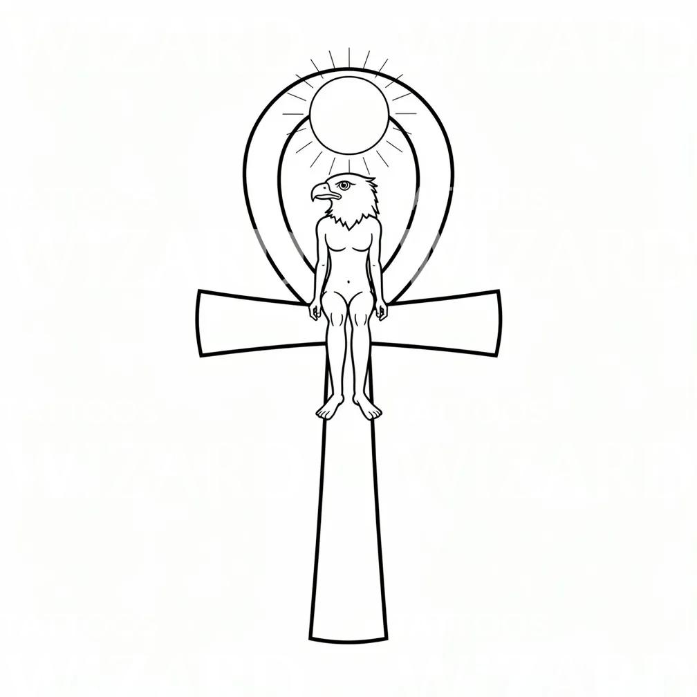 Horus Ankh Tattoo Design