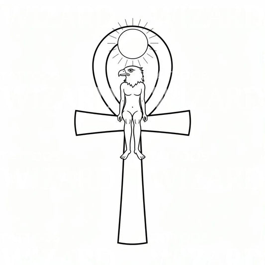 Horus Ankh Tattoo Design