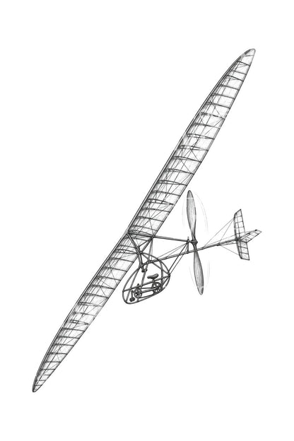 Human Powered Aircraft Tattoo Design