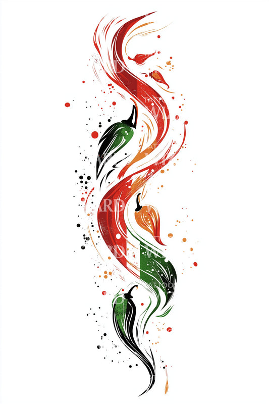Ungarisches Flammenband Tattoo Idee