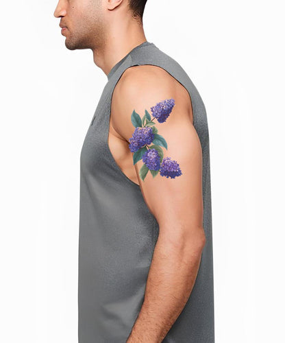 Hydrangea Duo Branch Tattoo Design