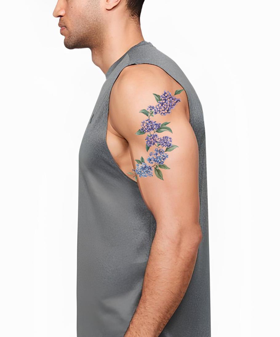 Cascading Hydrangea Vine Tattoo Idea