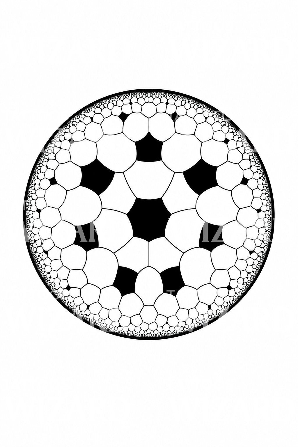 Hyperbolic Circle Tiling Tattoo Design