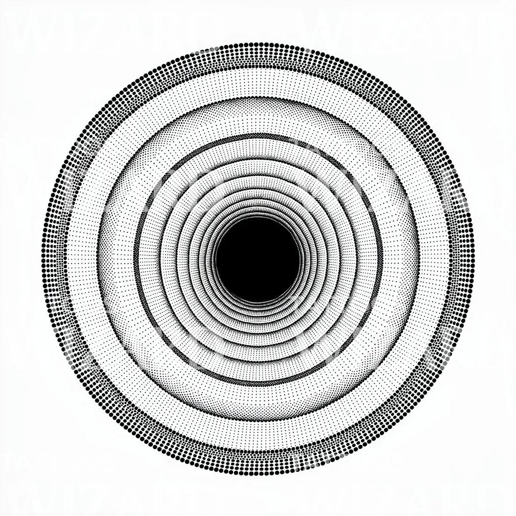 Hypnotic Dot Tunnel Tattoo Design
