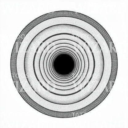 Hypnotic Dot Tunnel Tattoo Design