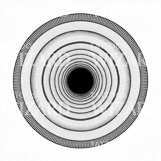 Hypnotic Dot Tunnel Tattoo Design