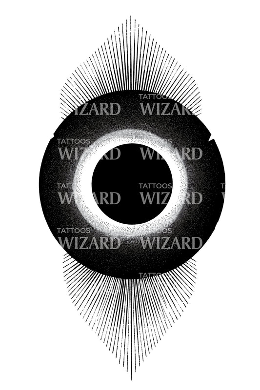 Hypnotic Eclipse Rings Tattoo Design