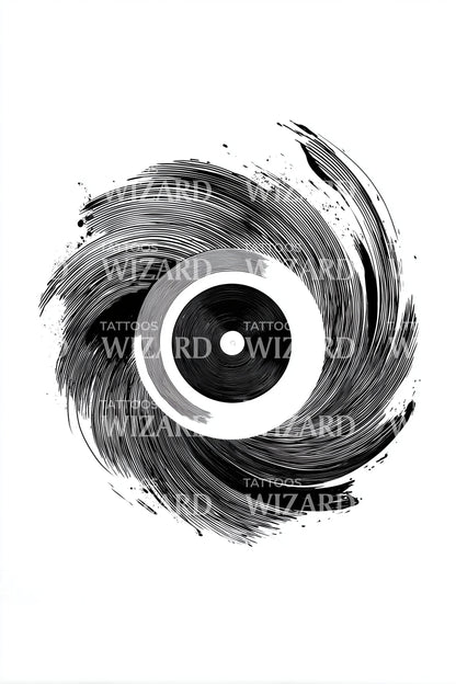 Hypnotic Eye Spiral Tattoo Design