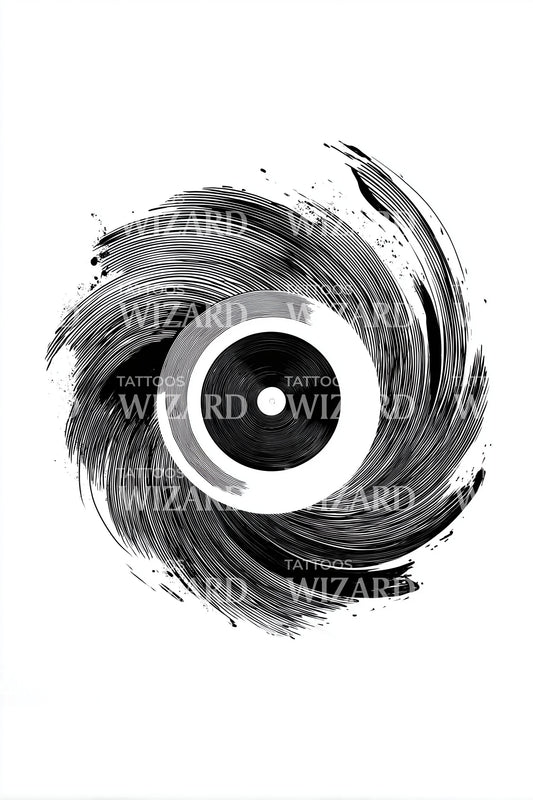 Hypnotic Eye Spiral Tattoo Design
