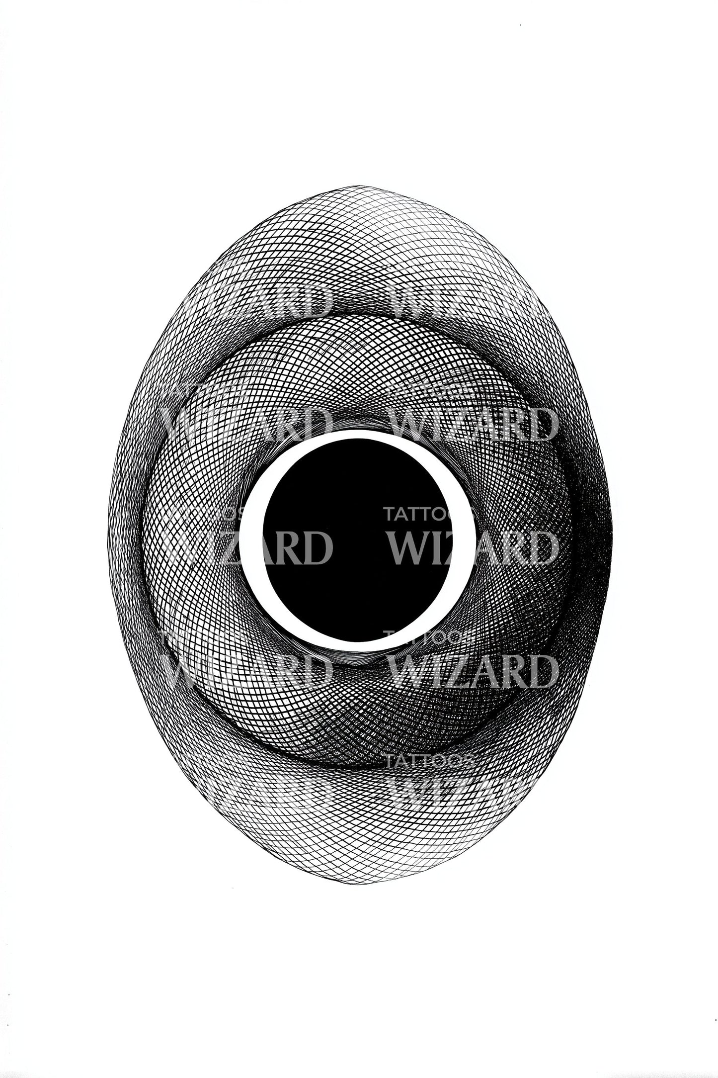 Hypnotic Ink Vortex Tattoo Illustration