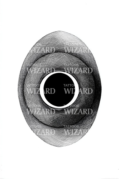 Hypnotic Ink Vortex Tattoo Illustration