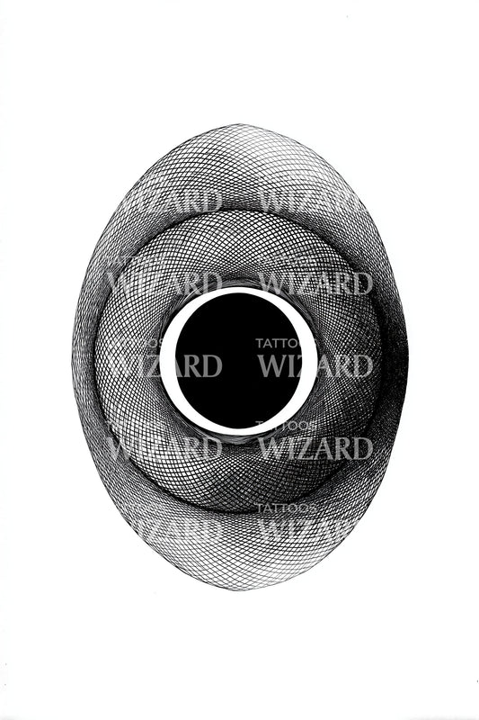 Hypnotic Ink Vortex Tattoo Illustration