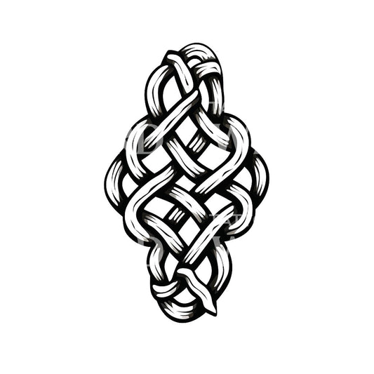 Conception de tatouage de nœud nautique simple