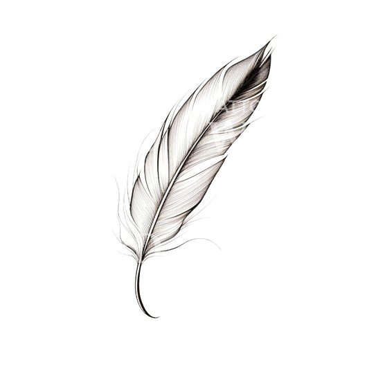 Sketch Feather Tattoo Design
