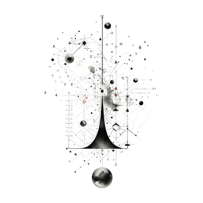 Atoms and Mathematical Minimalist Tattoo Design