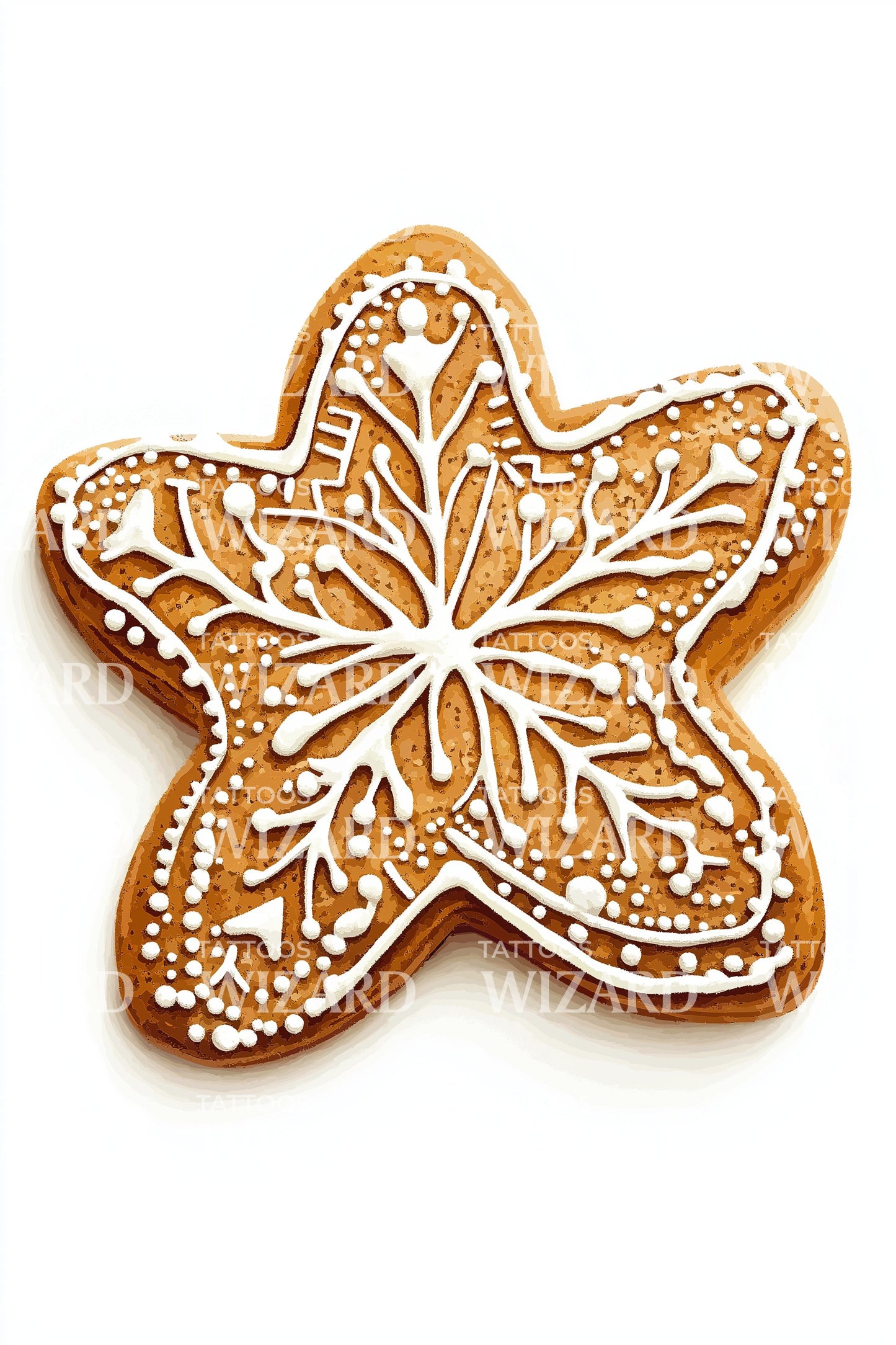 Iced Star Cookie Tattoo Design