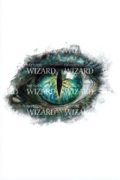 Icy Dragon Eye Tattoo Design