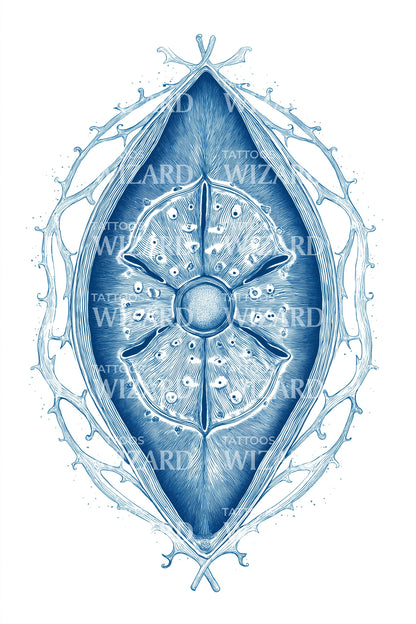 Icy Seed Pod Tattoo Design