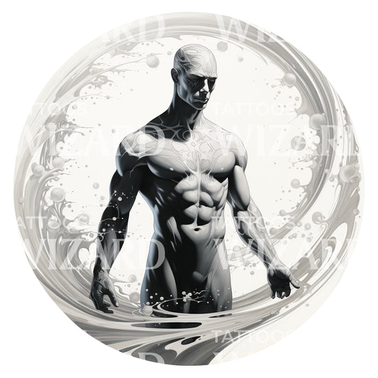 Conception de tatouage inspirée de Silver Surfer Marvel