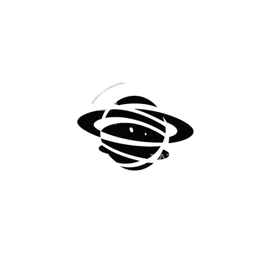 Abstraktes Saturn-Planeten-Tattoo-Design