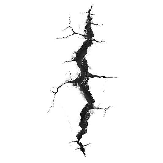 Illusion Ground Crack Tattoo Design