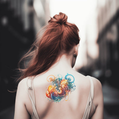 Psychedelic Abstract Shapes Tattoo Design