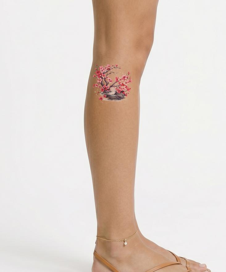 Conception de tatouage japonais de paysage de Sakura