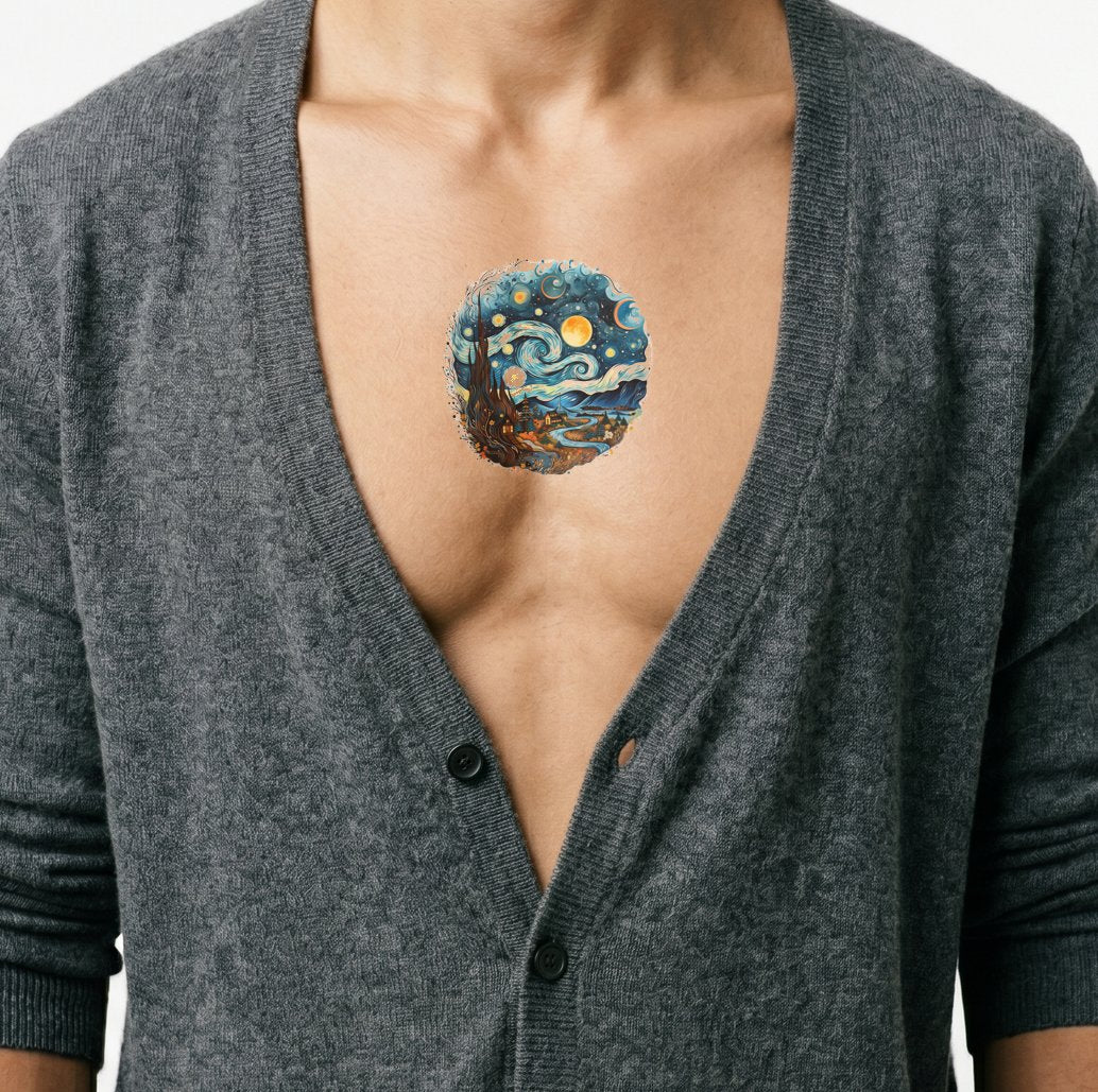 Sternennacht Tattoo von Van Gogh
