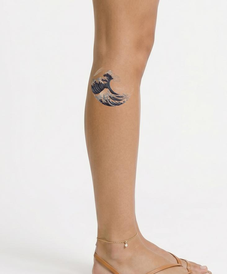 Diseño de tatuaje de la Gran Onda de Kanagawa