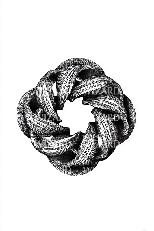 Design di tatuaggio infinito con nodo celtico