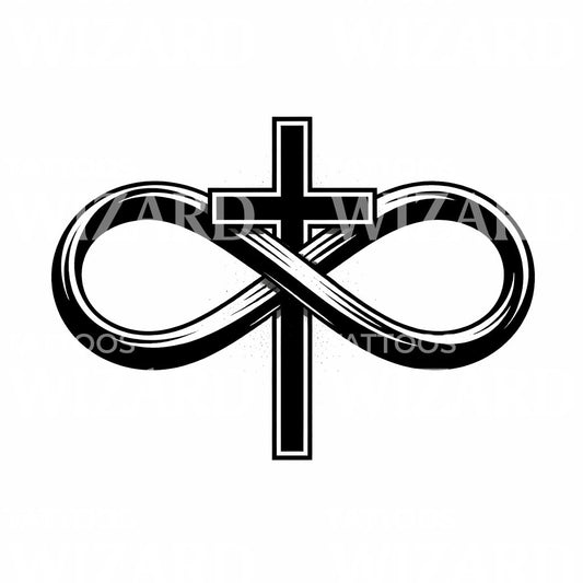 Cross With Infinity Symbol Tattoo