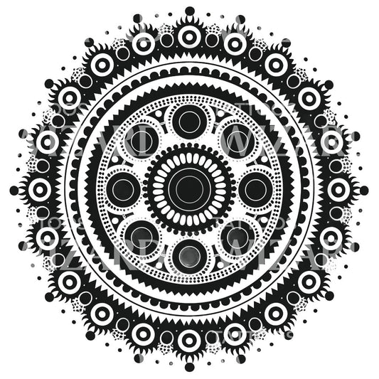 Infinity Geometric Mandala Tattoo Design
