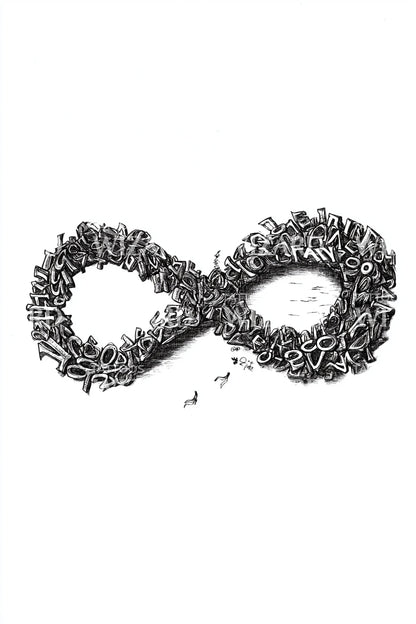 Infinity Leaf Loop Tattoo Design