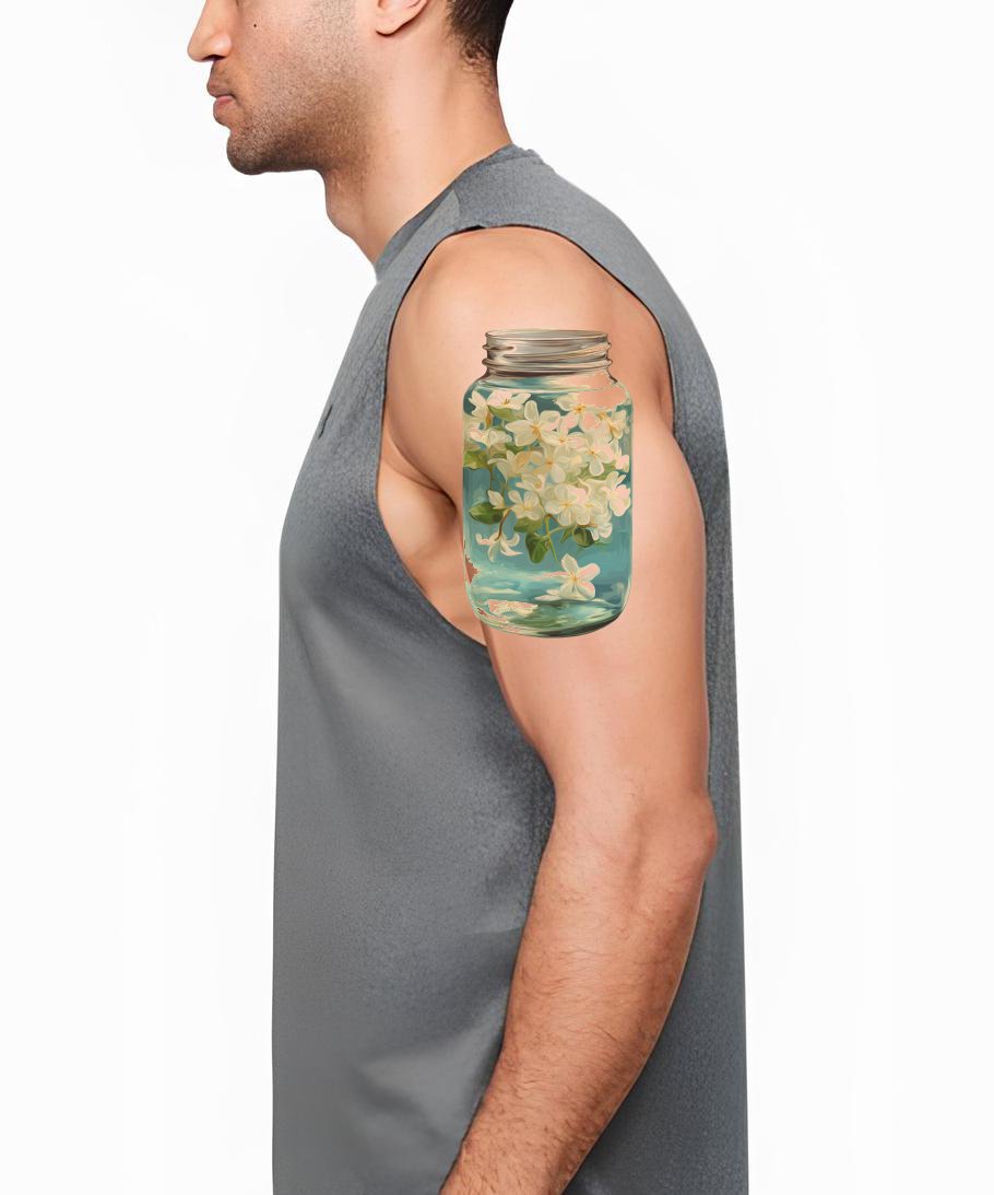 Blossom Infusion Jar Tattoo Design