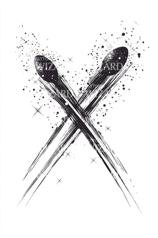 Desain Tato Salib Pisau Tinta