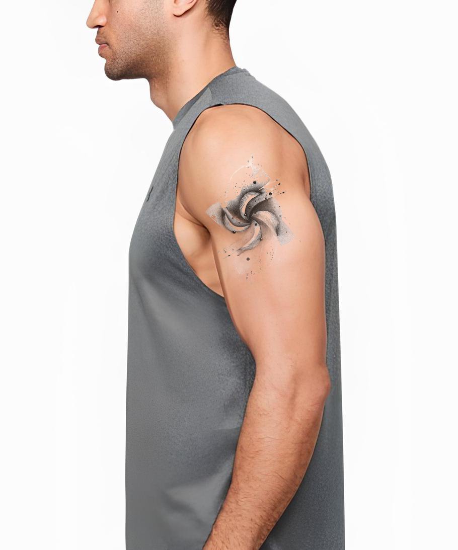 Abstract Ink Swirl Tattoo Illustration