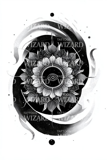 Ink Vortex Mandala Tatoveringsdesign