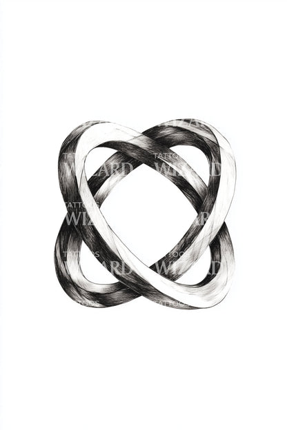 Interlaced Metal Knot Tattoo Idea