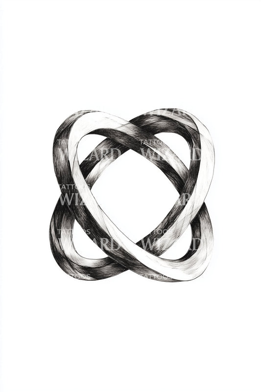 Interlaced Metal Knot Tattoo Idea
