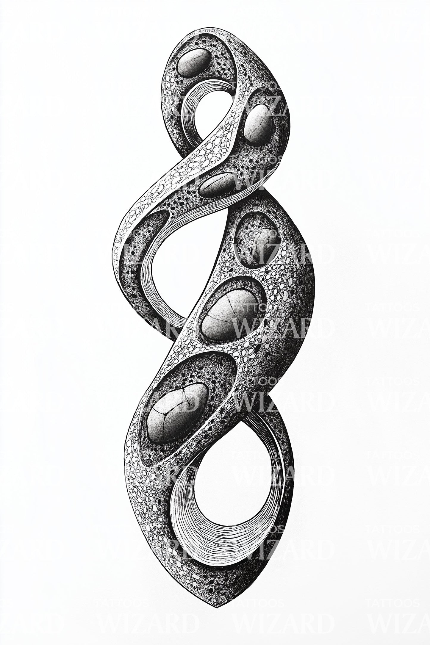 Intertwined Stone Knot Tattoo Design