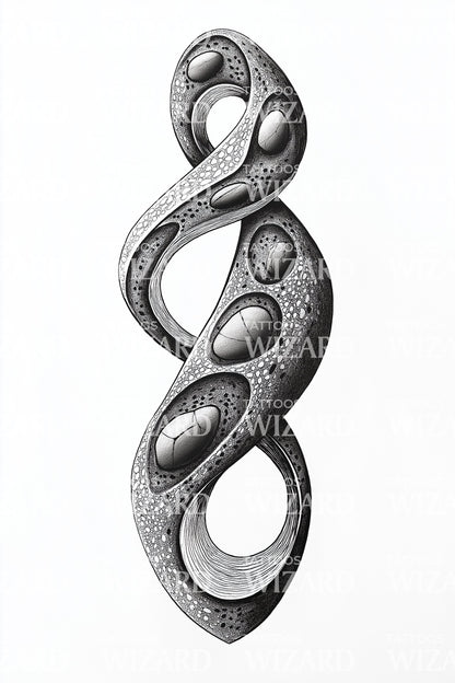 Intertwined Stone Knot Tattoo Design