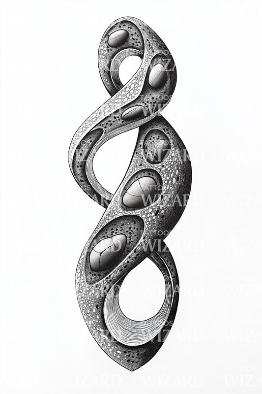 Intertwined Stone Knot Tattoo Design